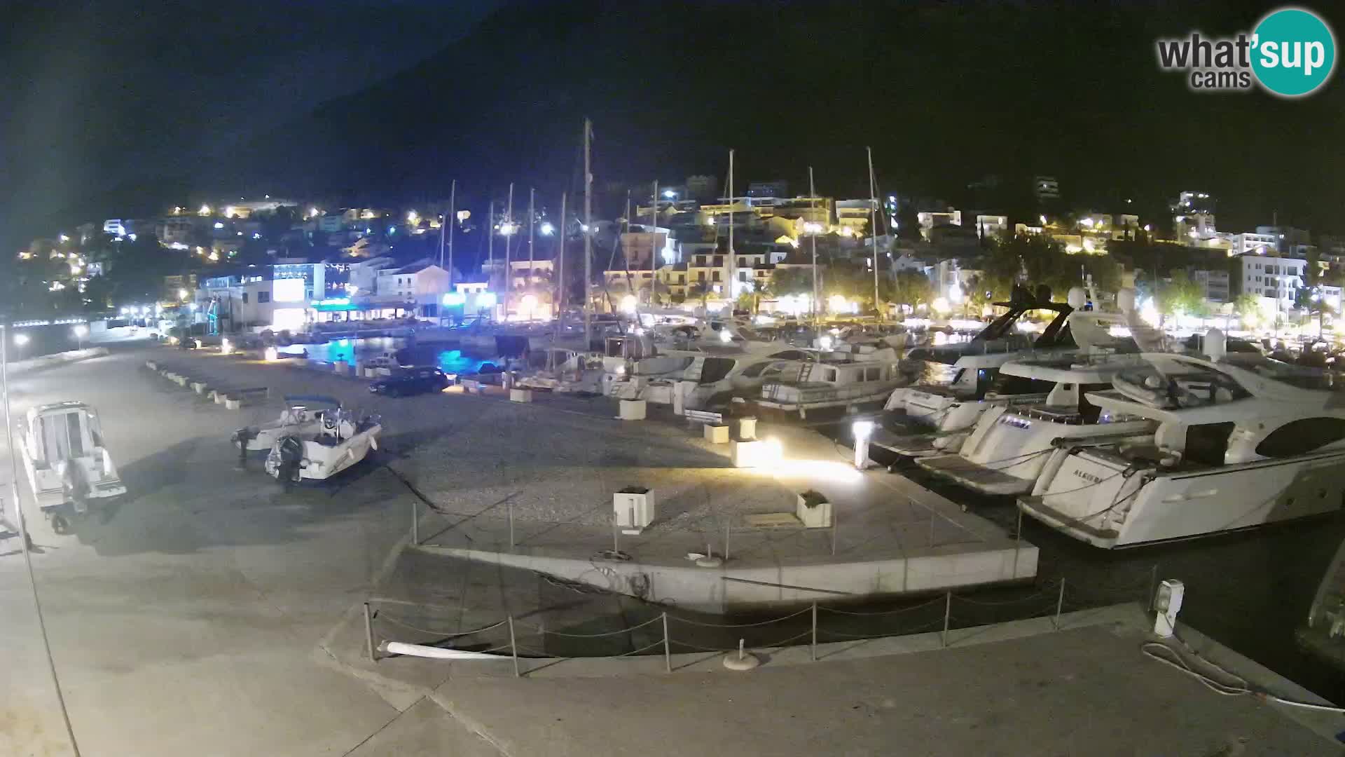 Webcam Live – Panorama di Baška Voda e delle montagne Biokovo