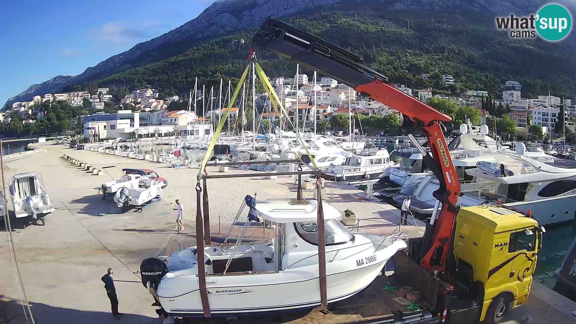 Webcam Live – Panorama di Baška Voda e delle montagne Biokovo