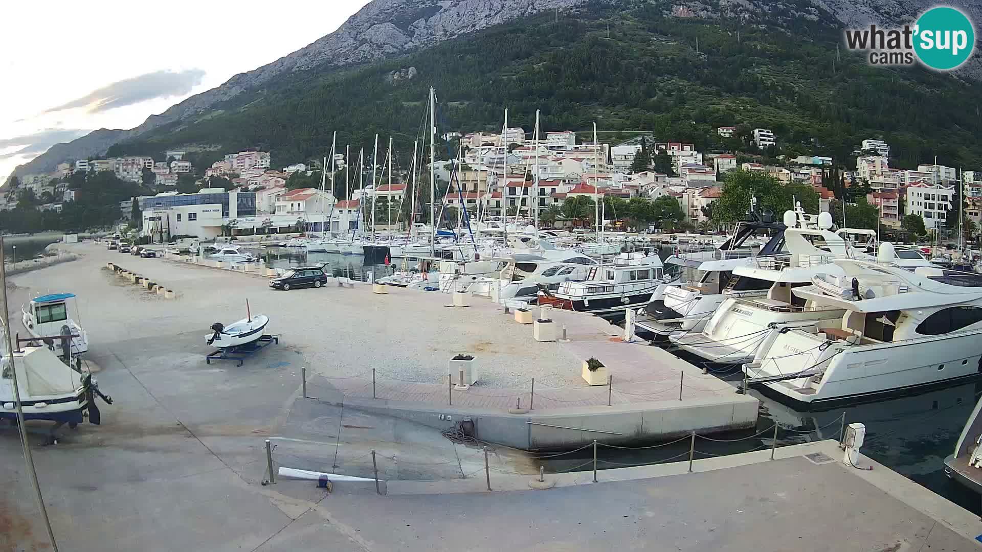 Webcam Baška Voda – Marina – Stadt und Gebirge Biokovo