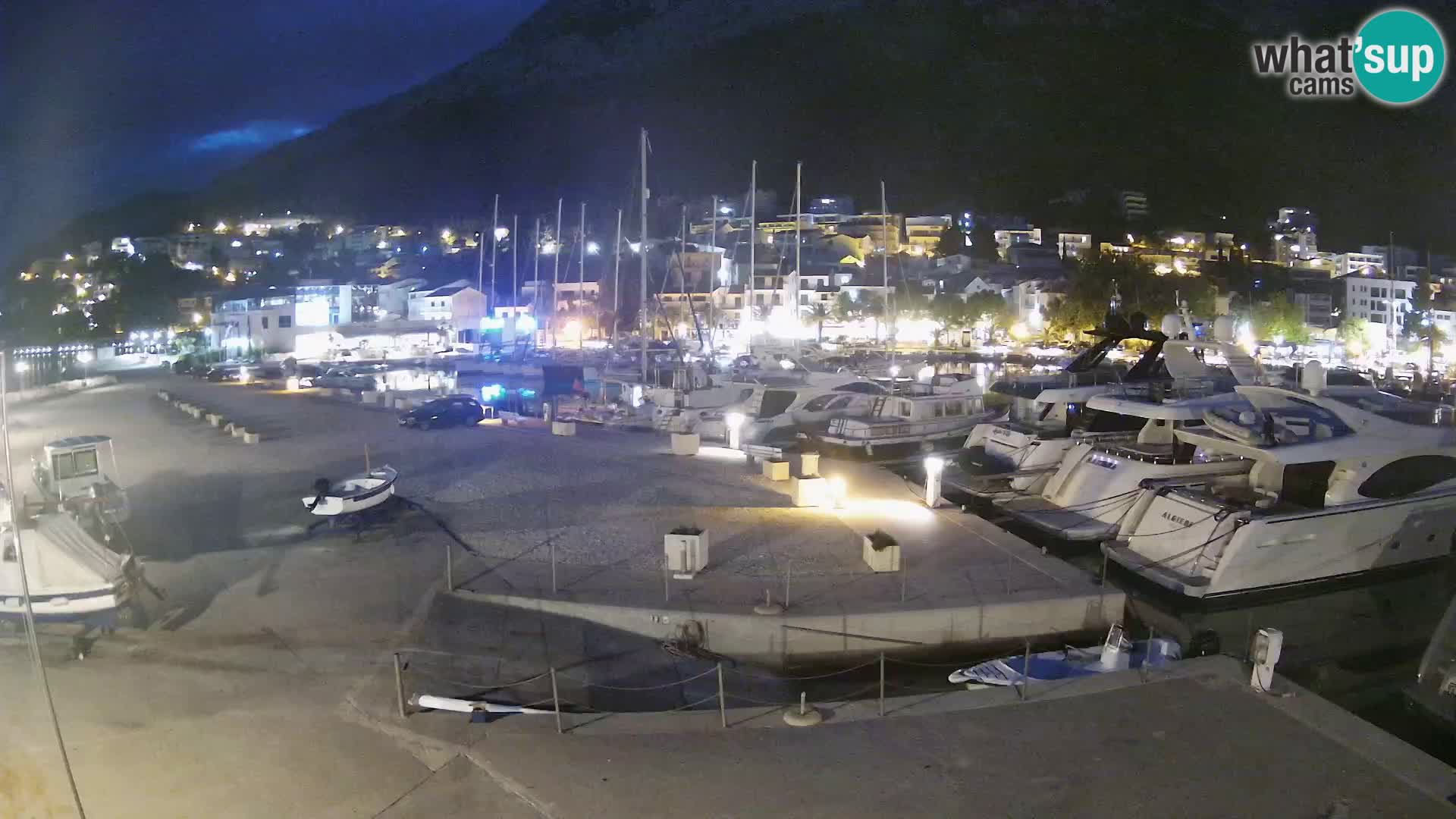 Webcam Baška Voda – Marina – Stadt und Gebirge Biokovo