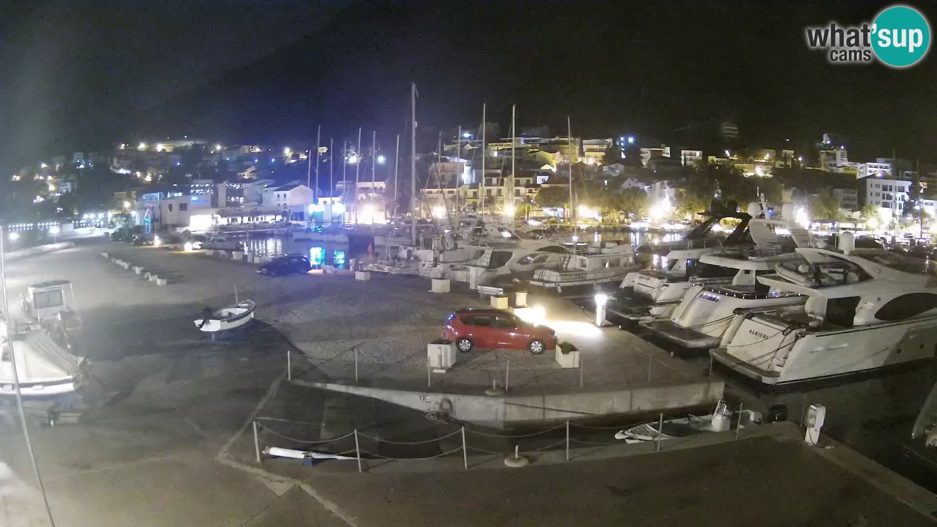 Webcam Live – View of Baška Voda and Biokovo mountain