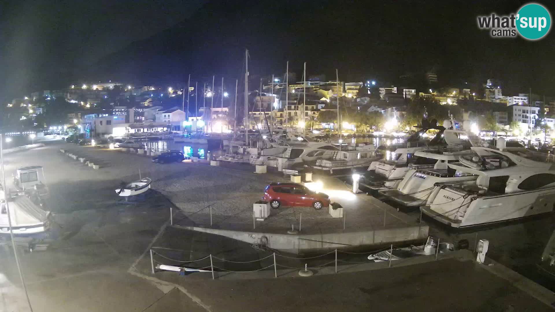 Webcam Live – View of Baška Voda and Biokovo mountain