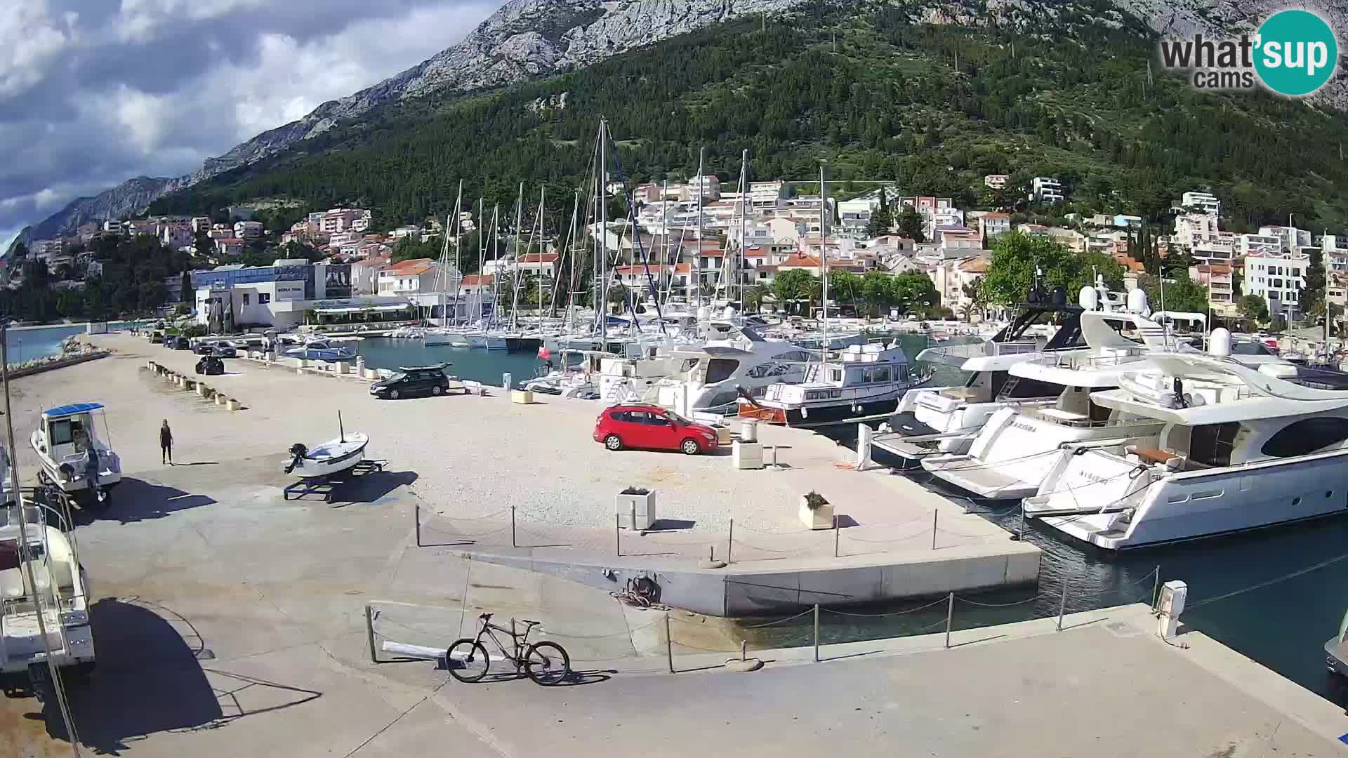 Webcam Live – Panorama di Baška Voda e delle montagne Biokovo