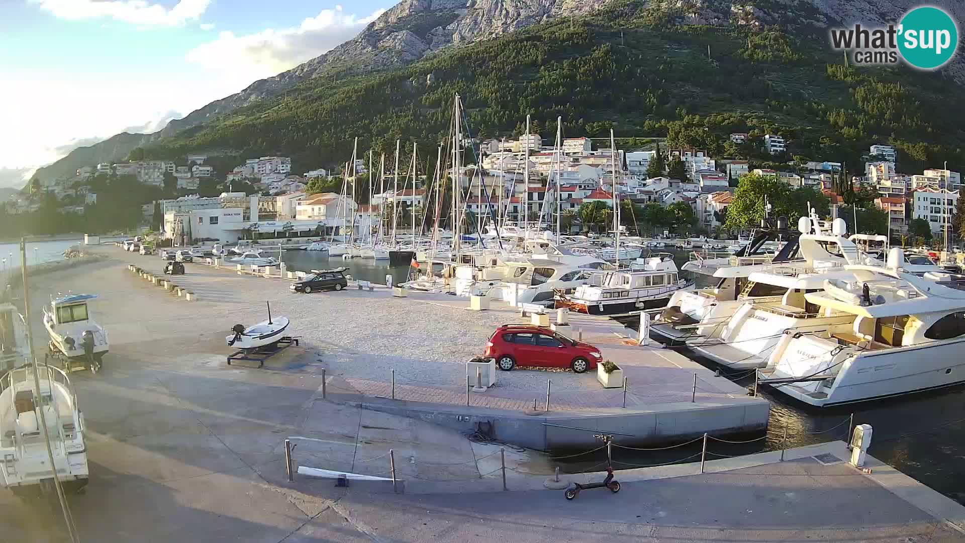 Webcam Live – View of Baška Voda and Biokovo mountain