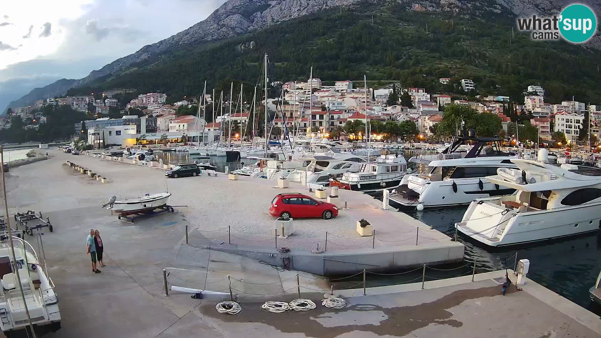 Webcam Live – View of Baška Voda and Biokovo mountain