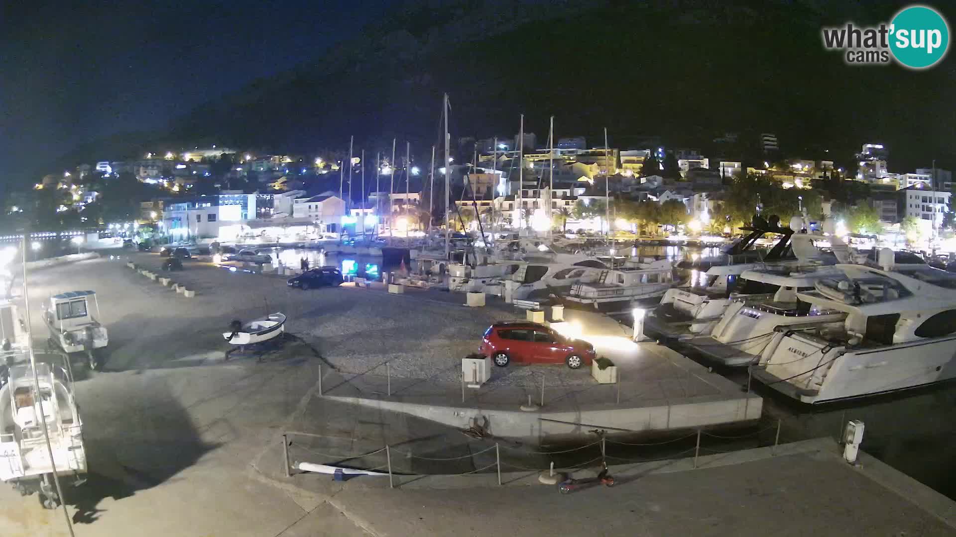 Webcam Live – View of Baška Voda and Biokovo mountain