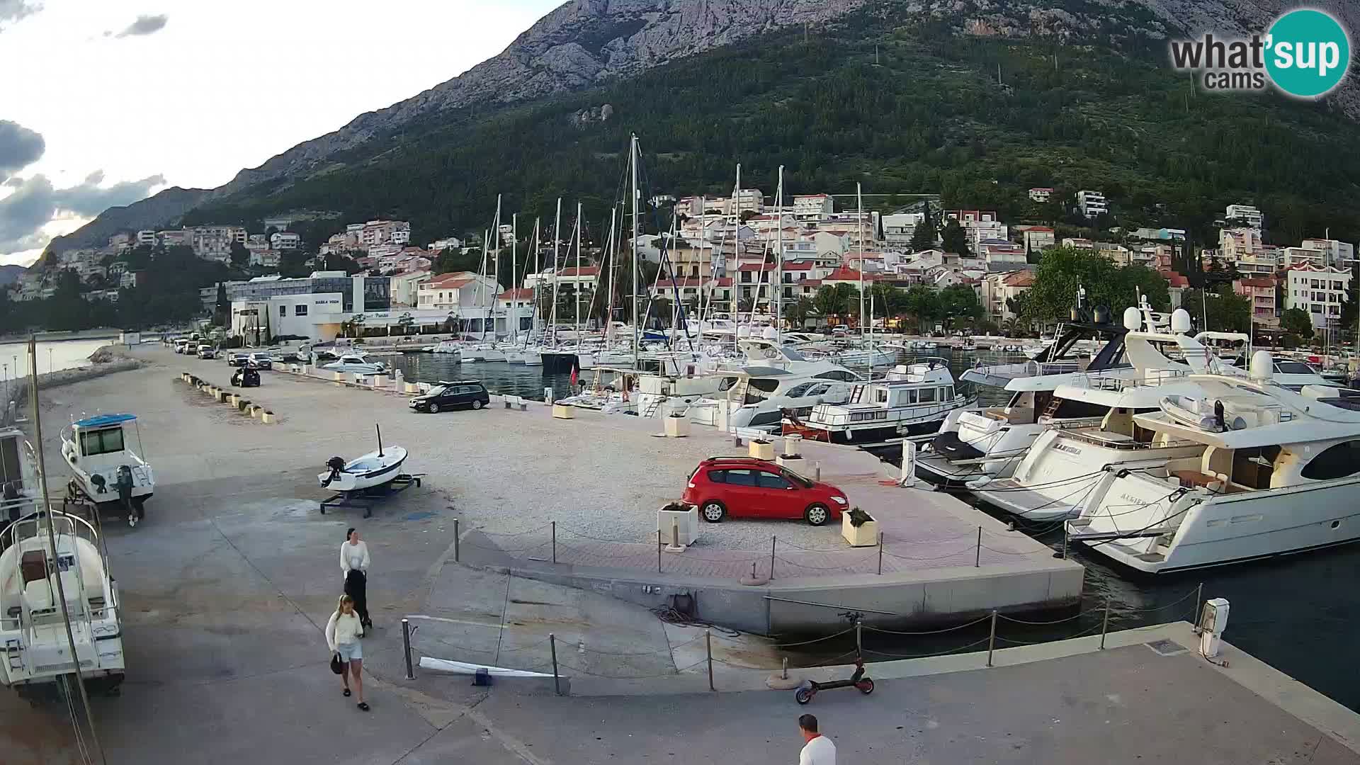 Webcam Live – Panorama di Baška Voda e delle montagne Biokovo
