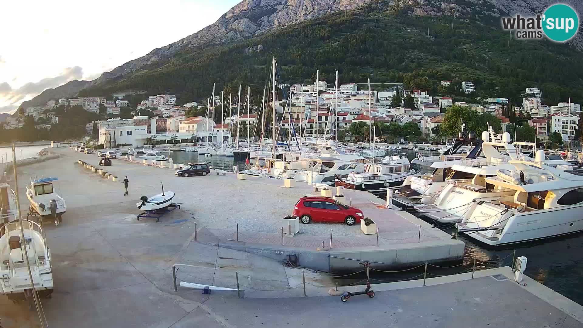 Webcam Live – Panorama di Baška Voda e delle montagne Biokovo