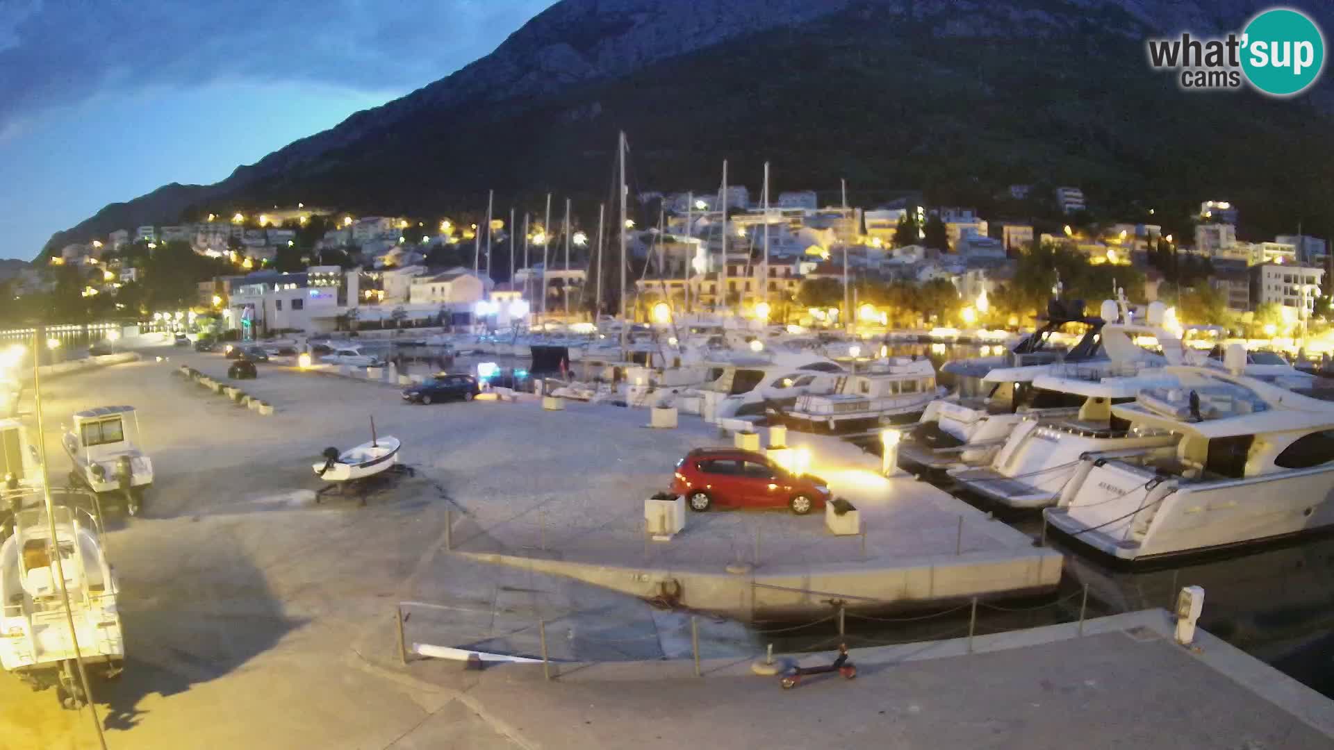 Webcam Baška Voda – Marina – Stadt und Gebirge Biokovo