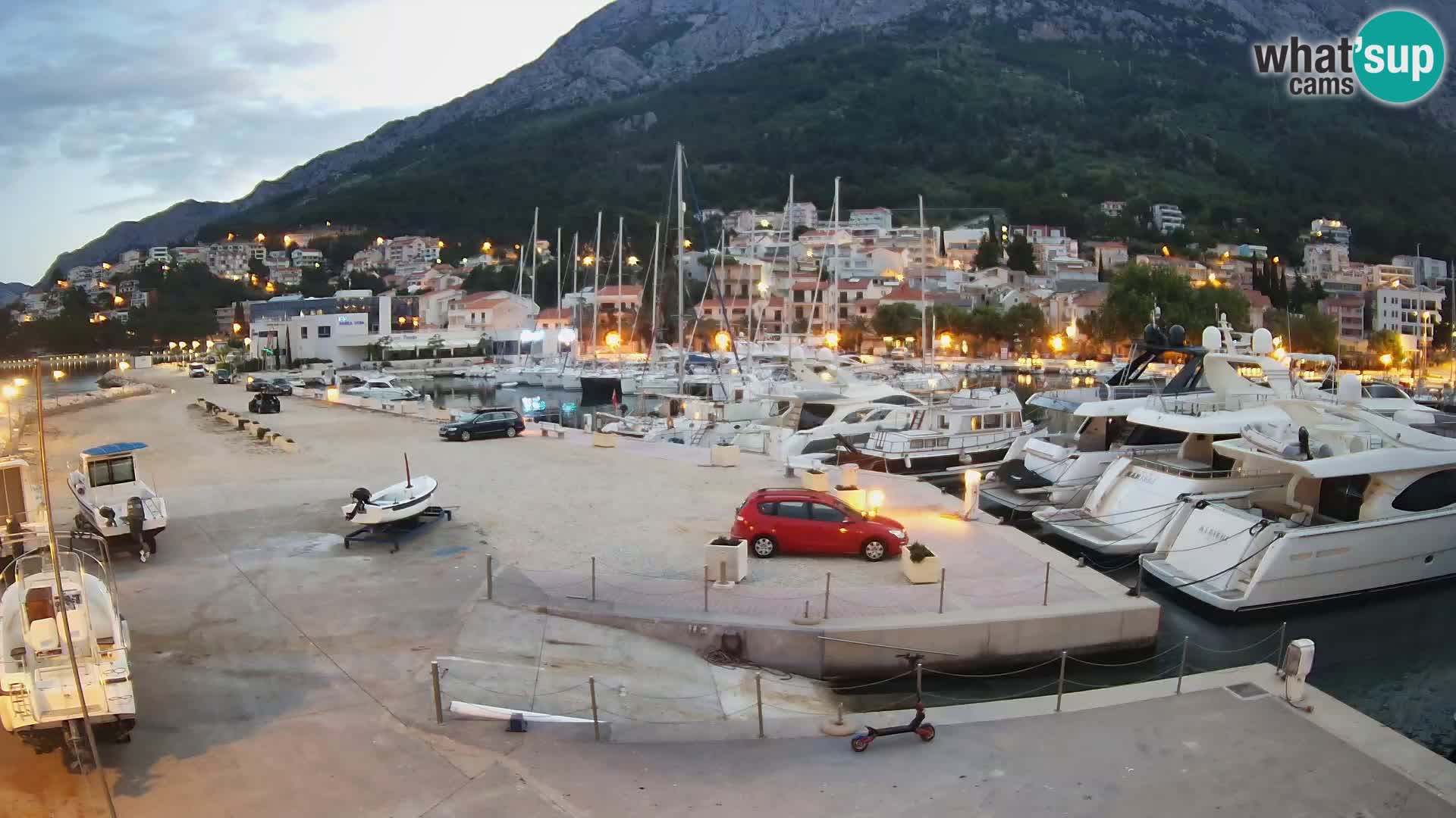 Webcam Baška Voda – Marina – Stadt und Gebirge Biokovo