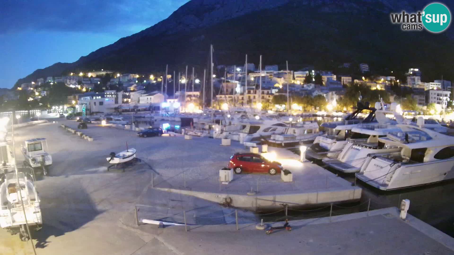 Webcam Live – View of Baška Voda and Biokovo mountain