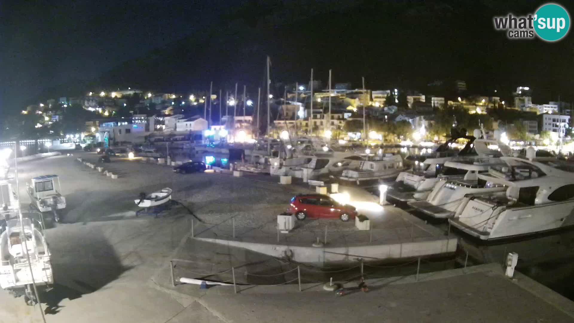 Webcam Live – Panorama di Baška Voda e delle montagne Biokovo