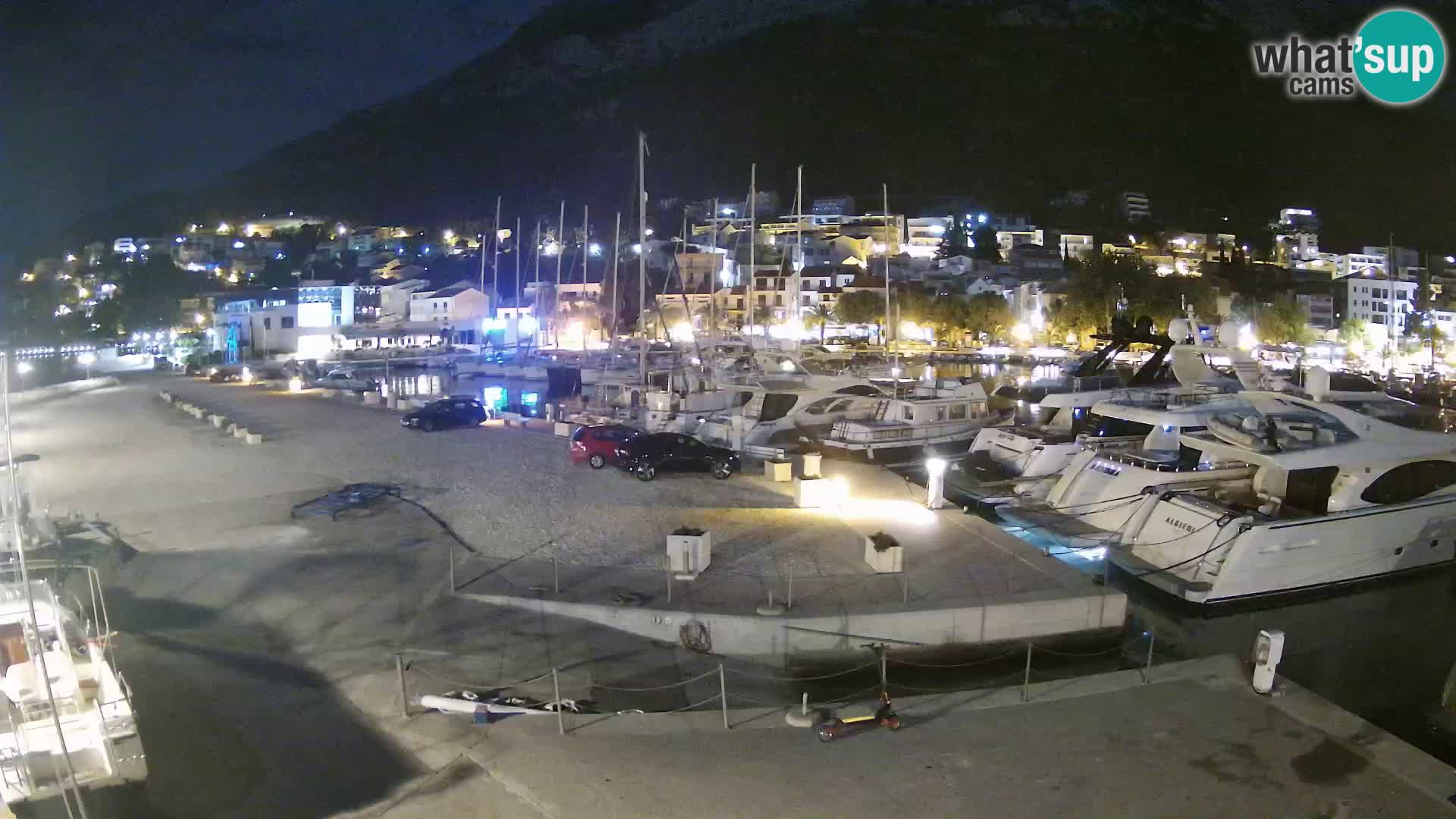 Webcam Live – View of Baška Voda and Biokovo mountain