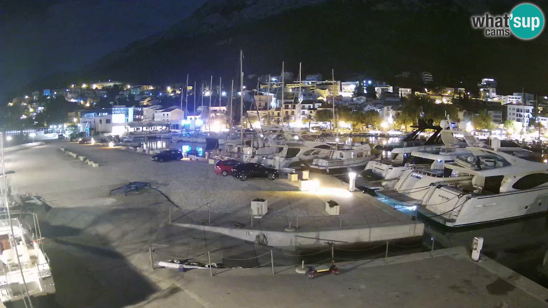 Webcam Live – View of Baška Voda and Biokovo mountain