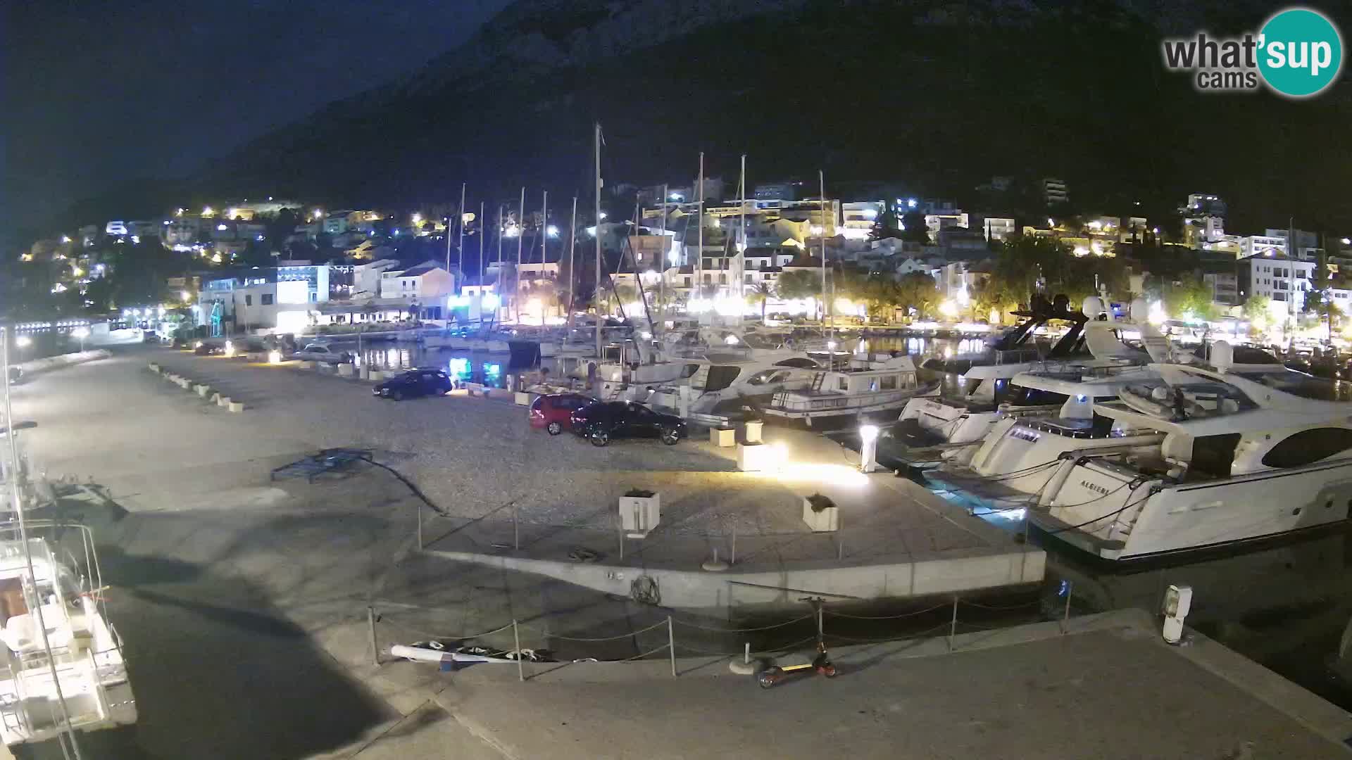 Webcam Live – View of Baška Voda and Biokovo mountain