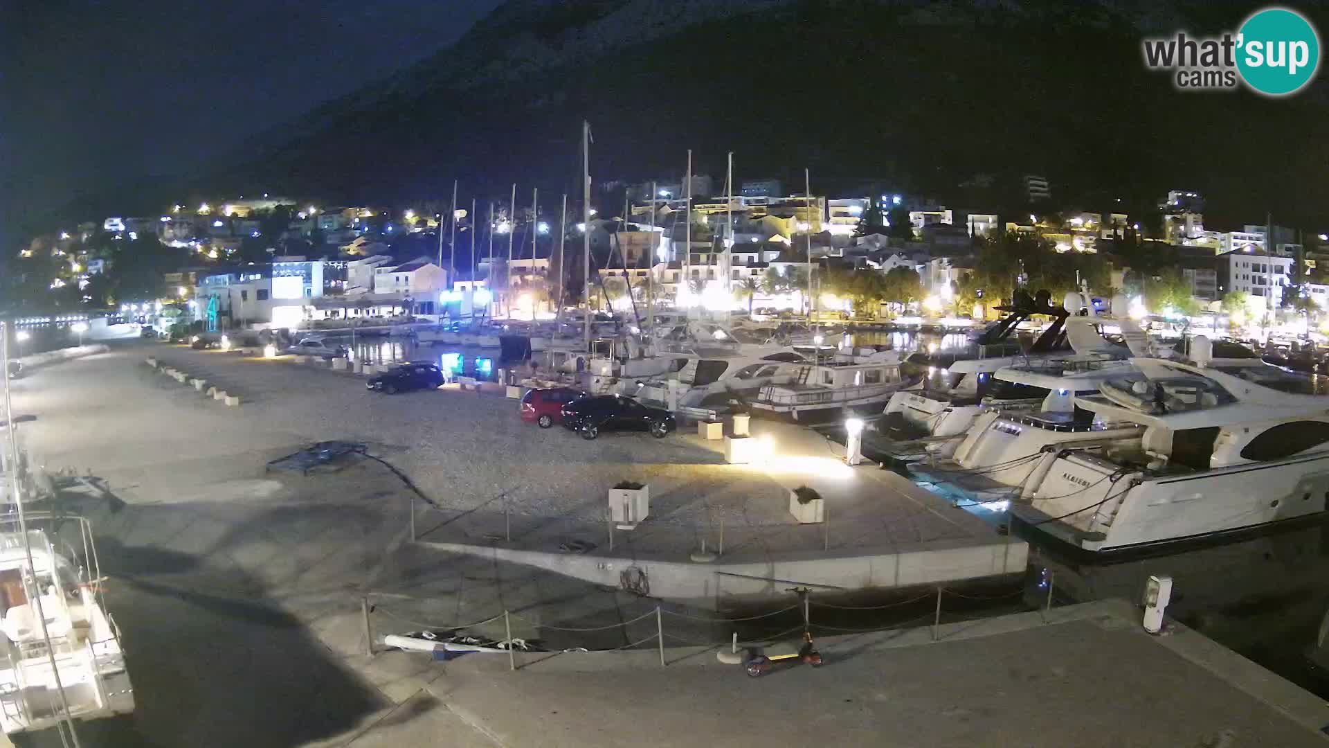 Webcam Live – View of Baška Voda and Biokovo mountain