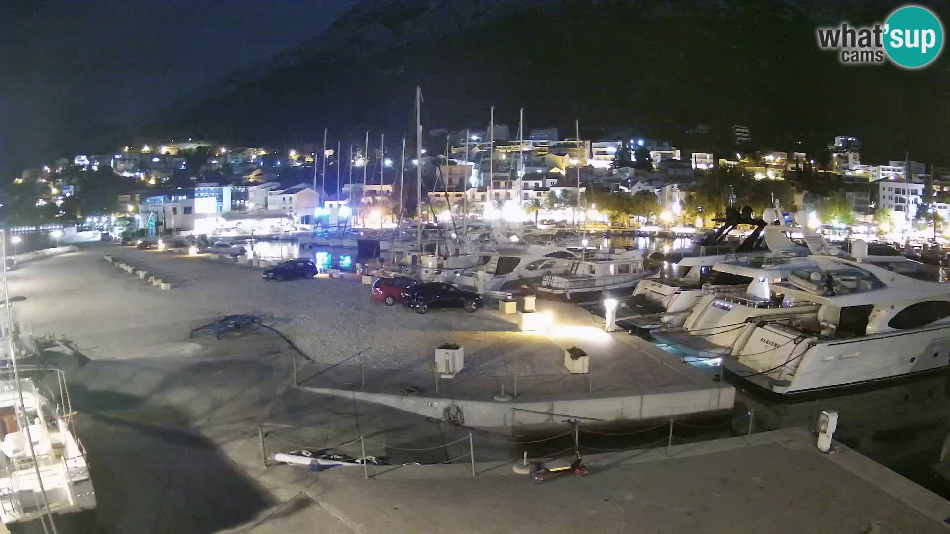 Webcam Live – Panorama di Baška Voda e delle montagne Biokovo