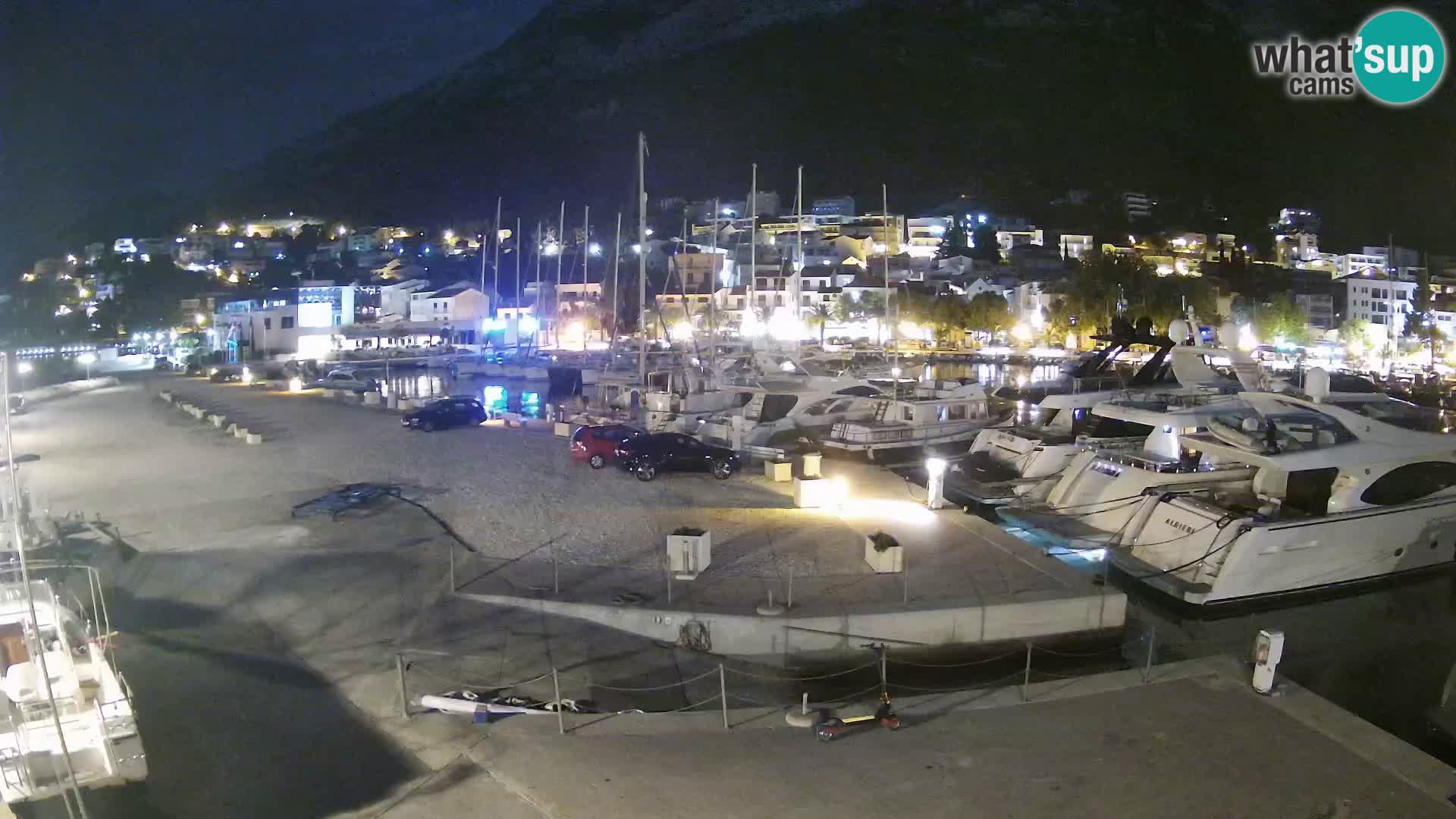 Webcam Live – View of Baška Voda and Biokovo mountain