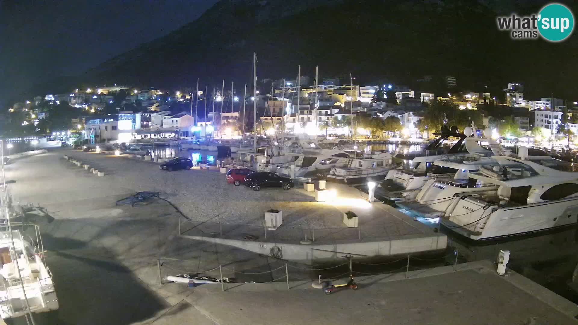 Webcam Live – View of Baška Voda and Biokovo mountain