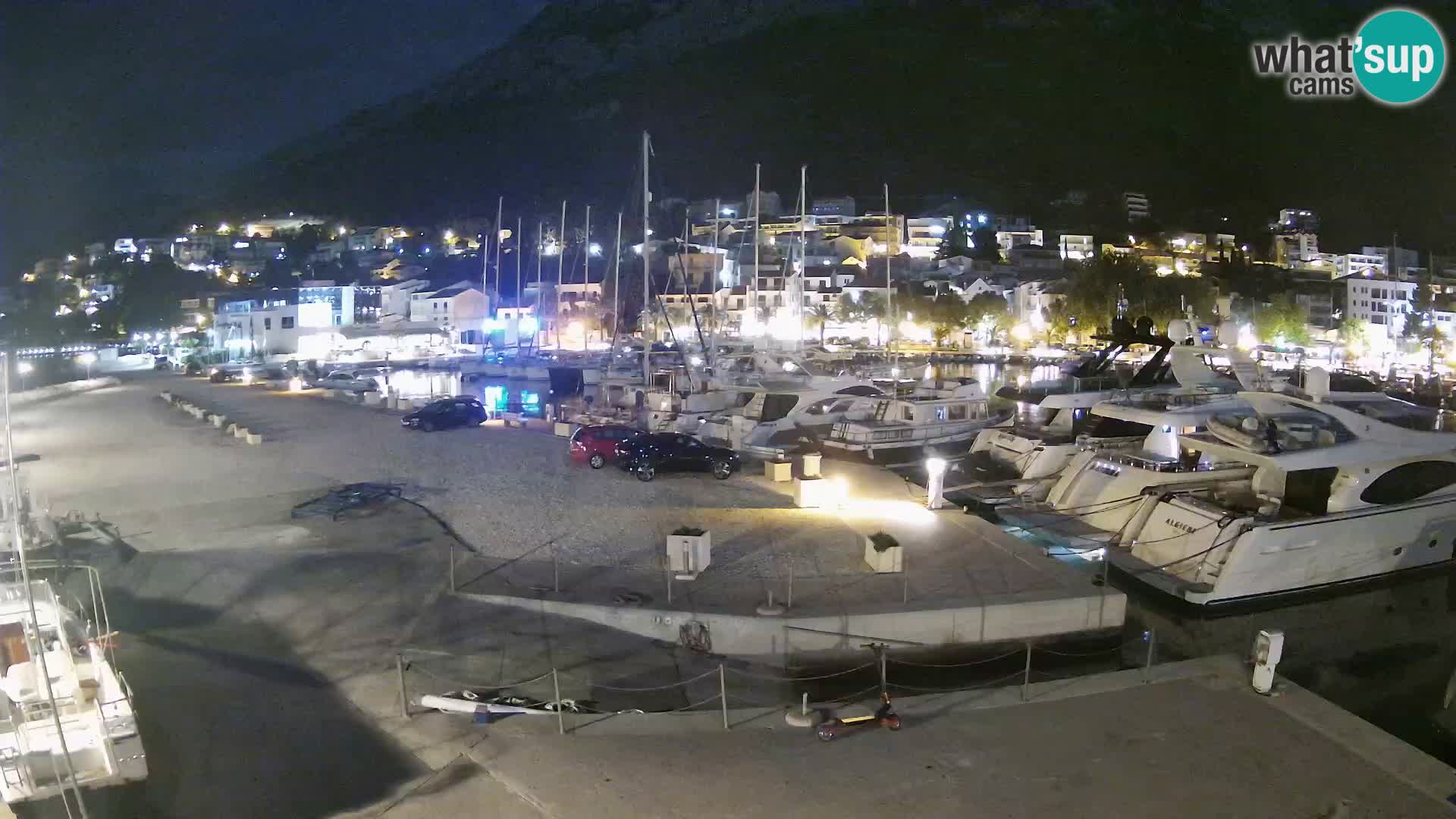 Webcam Live – View of Baška Voda and Biokovo mountain