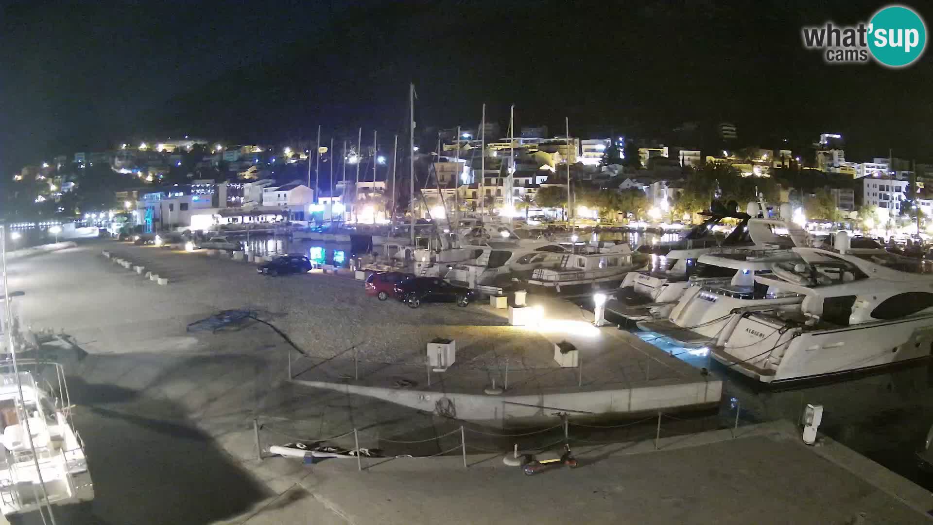 Webcam Live – View of Baška Voda and Biokovo mountain