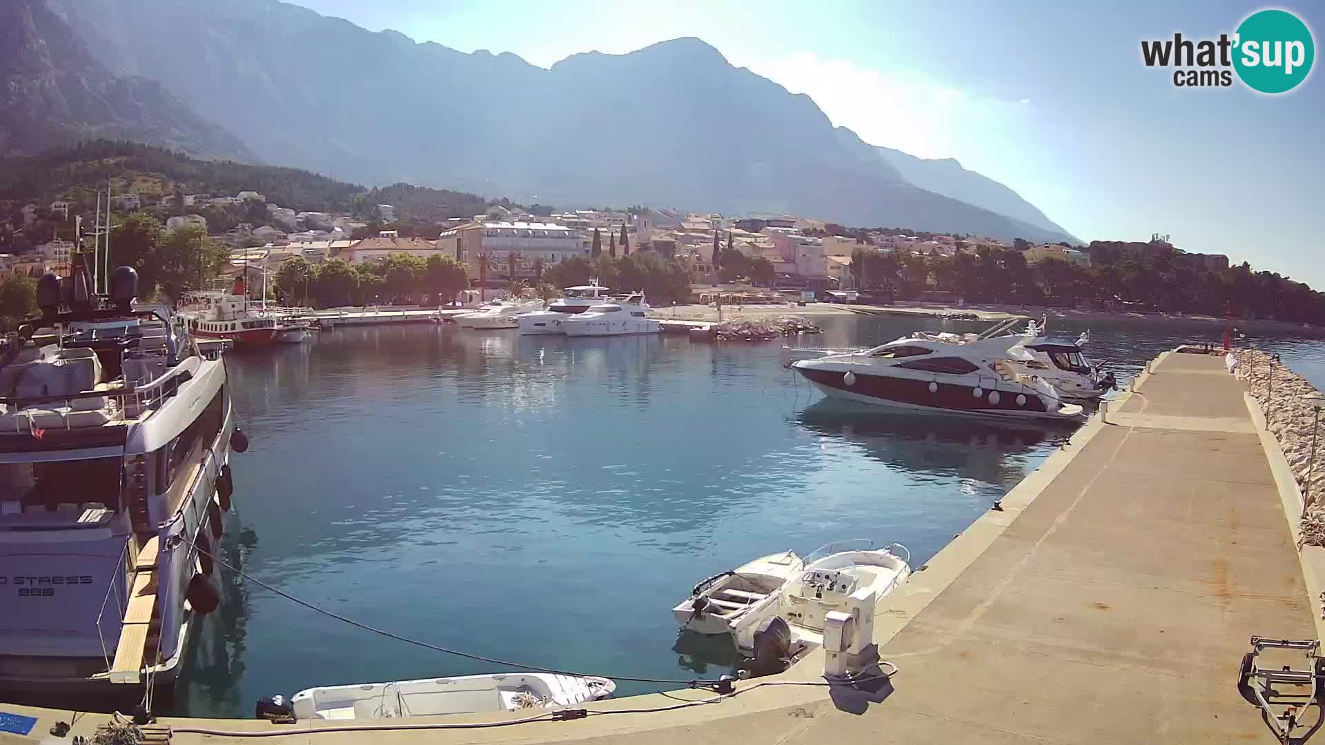 Webcam Live – Panorama di Baška Voda e delle montagne Biokovo