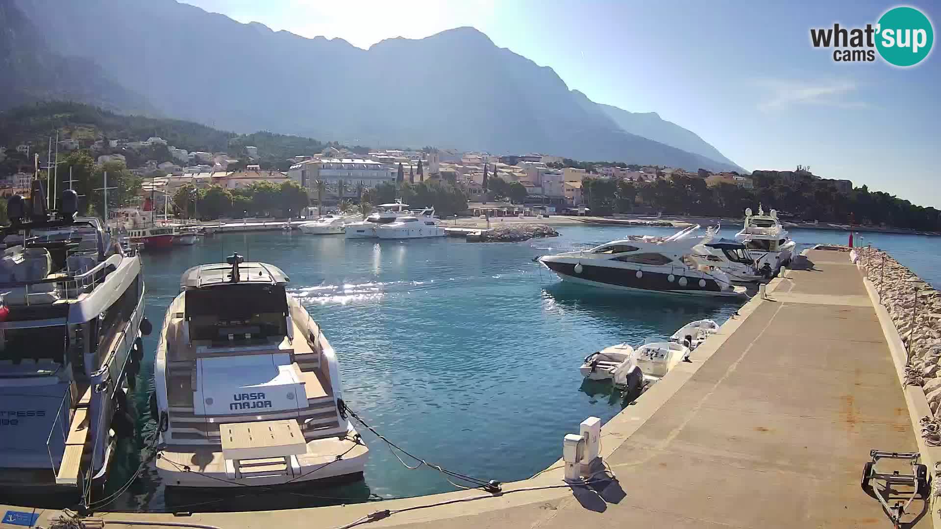 Webcam Live – Panorama di Baška Voda e delle montagne Biokovo