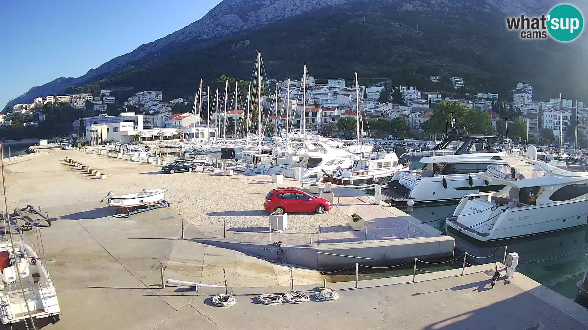 Webcam Baška Voda – Marina – Stadt und Gebirge Biokovo