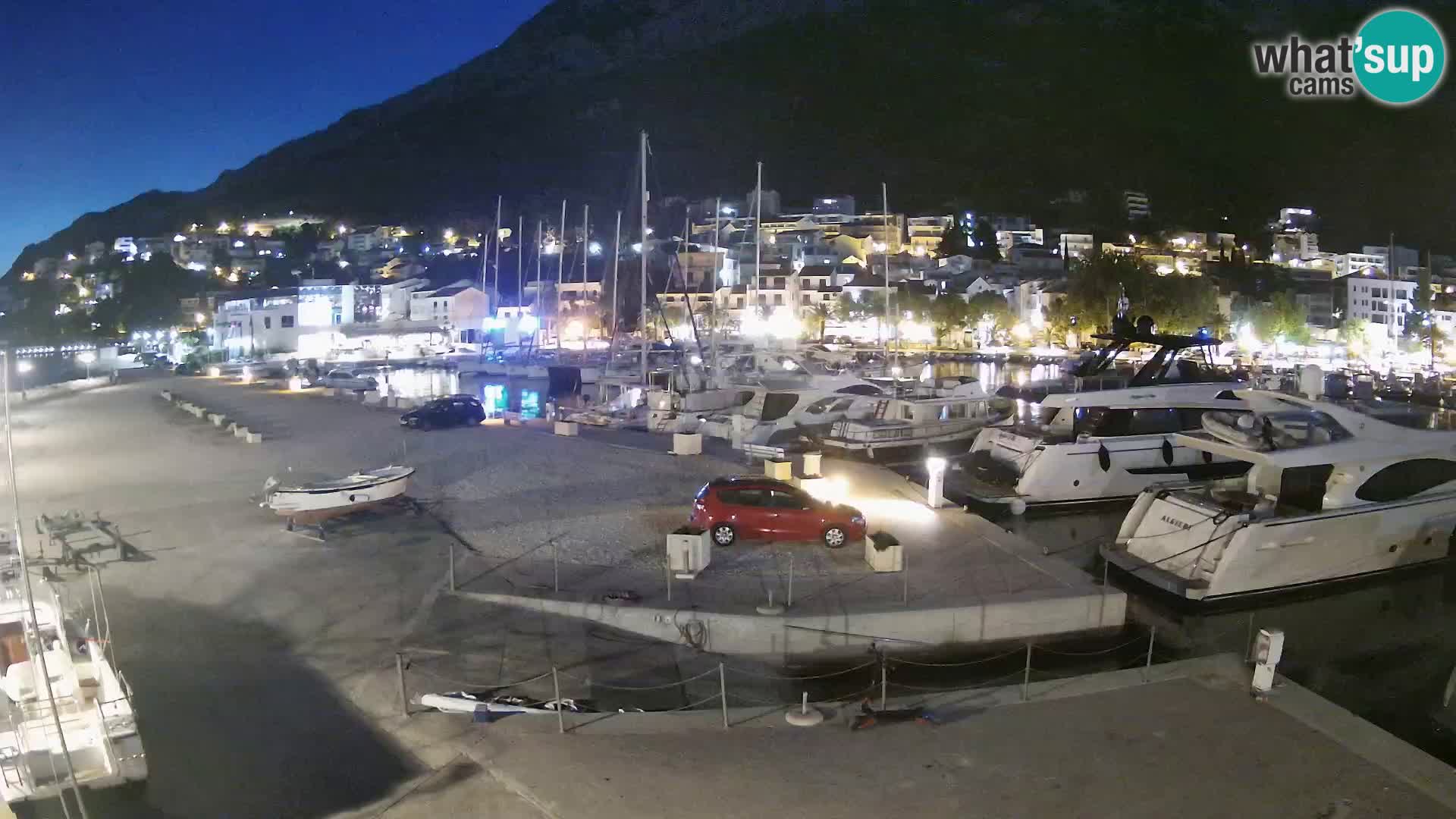 Webcam Live – View of Baška Voda and Biokovo mountain