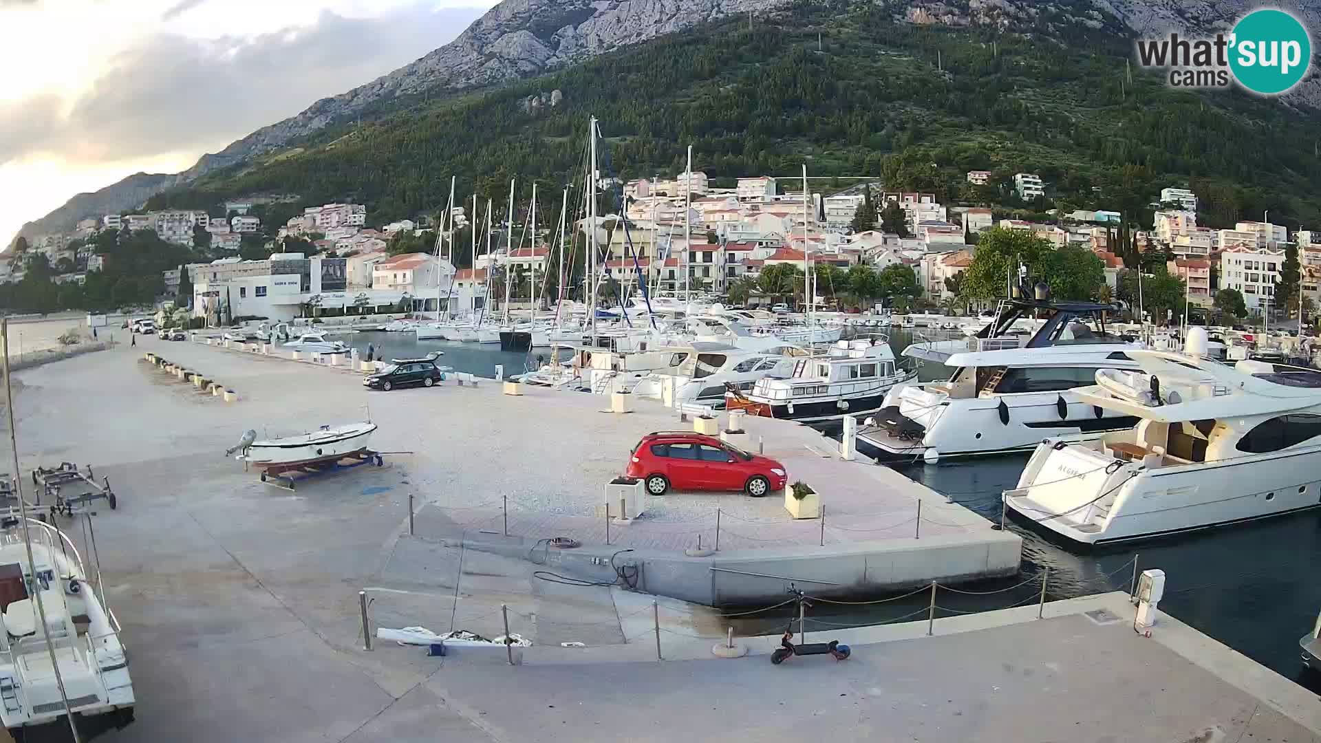 Webcam Live – View of Baška Voda and Biokovo mountain