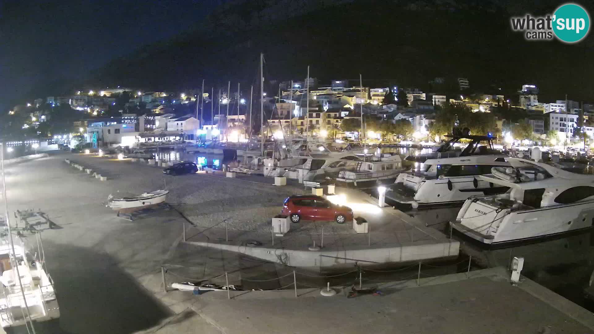 Webcam Live – View of Baška Voda and Biokovo mountain