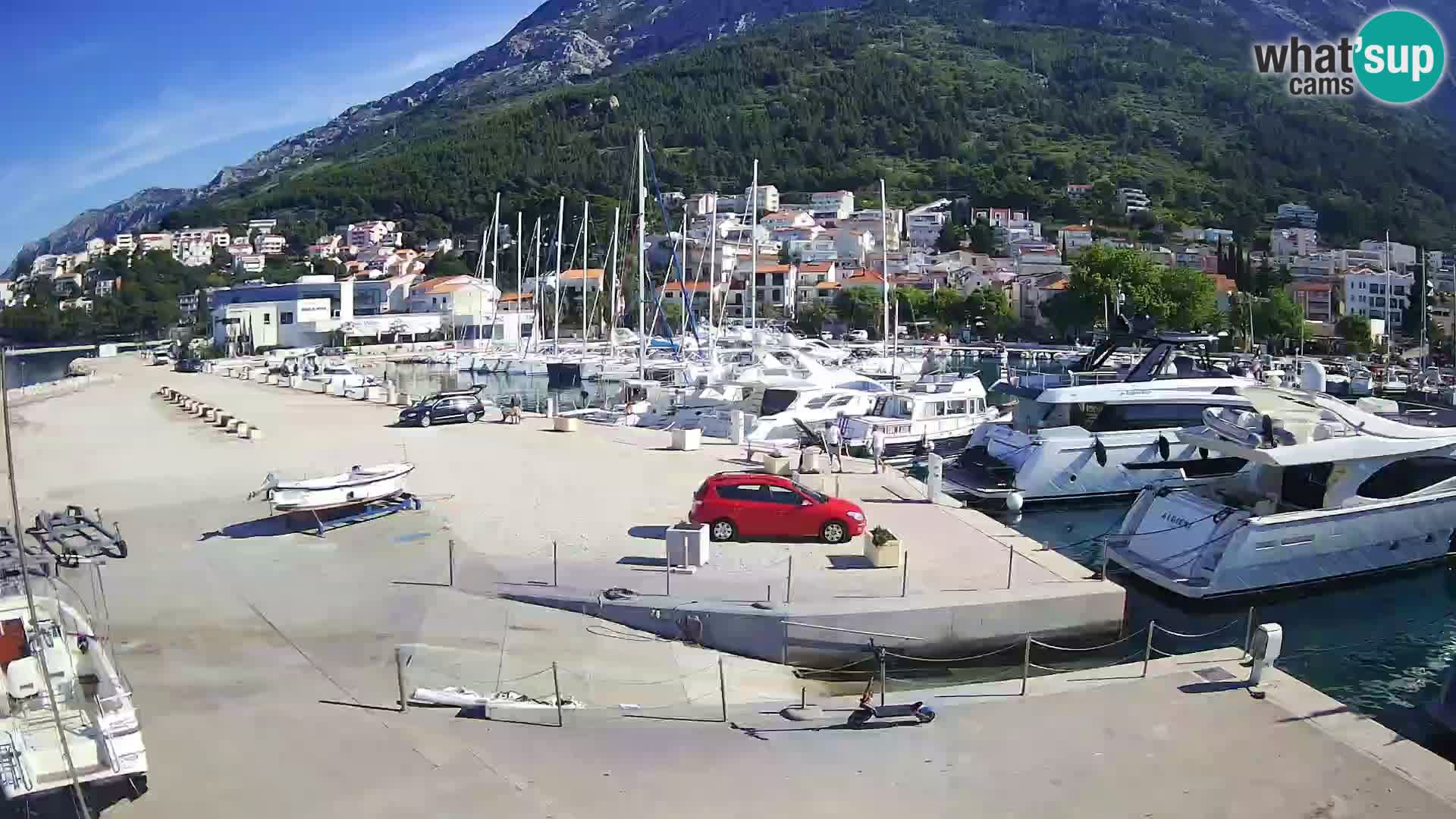 Webcam Live – View of Baška Voda and Biokovo mountain
