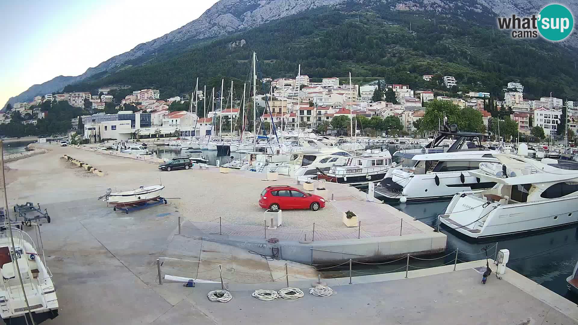 Webcam Live – View of Baška Voda and Biokovo mountain
