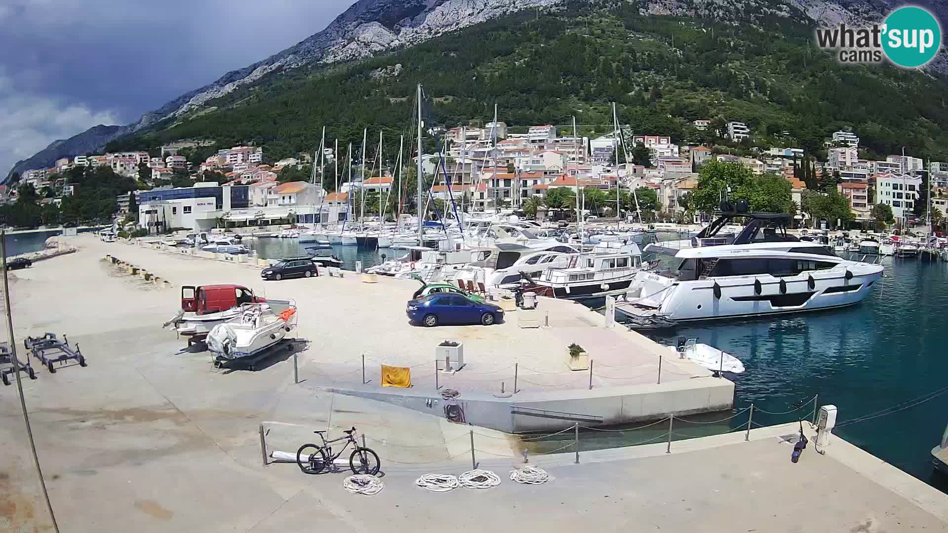 Webcam Live – Panorama di Baška Voda e delle montagne Biokovo