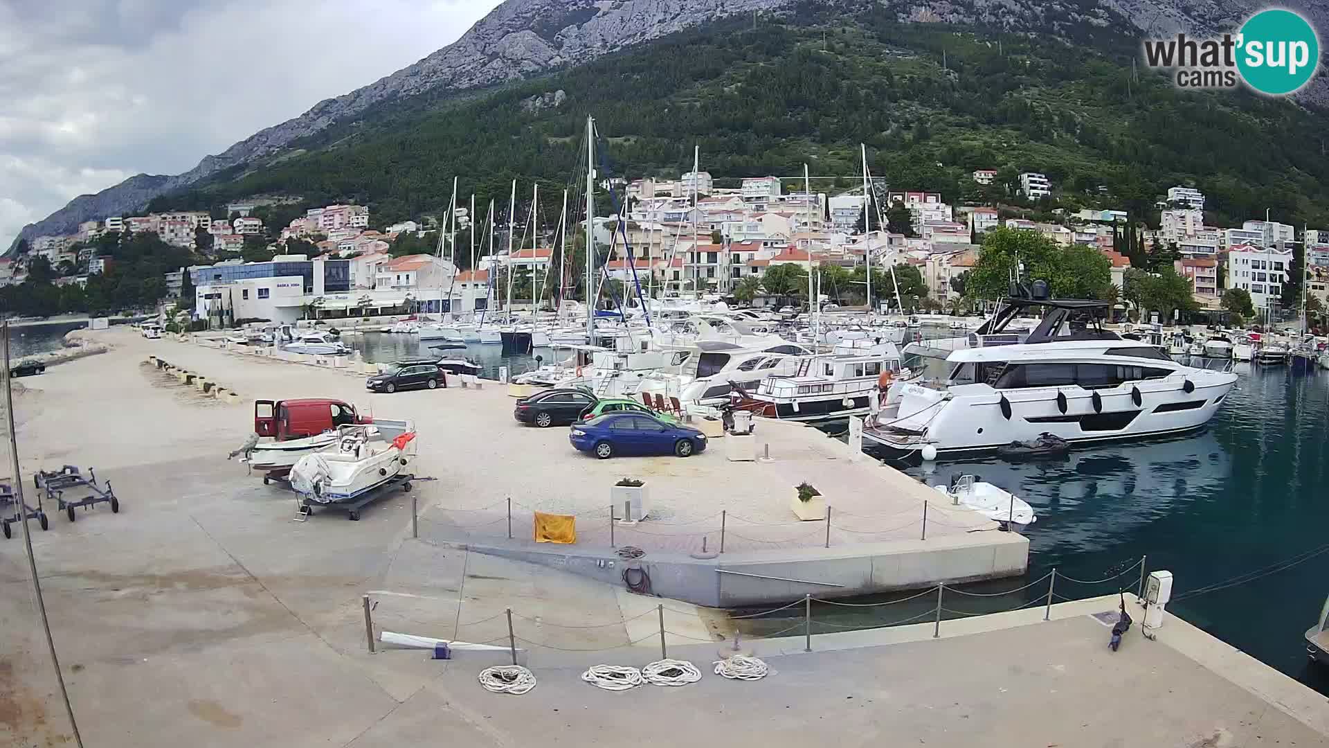 Webcam Live – View of Baška Voda and Biokovo mountain