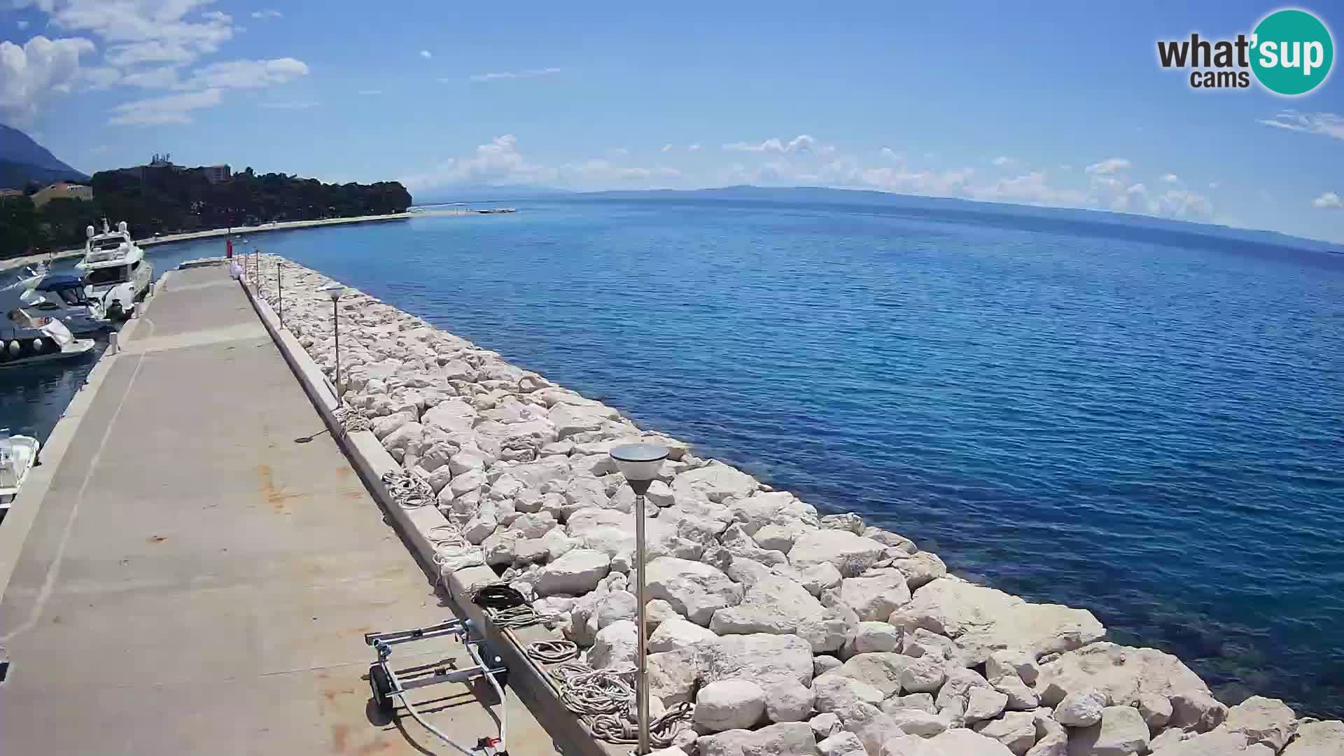 Webcam Live – Panorama di Baška Voda e delle montagne Biokovo