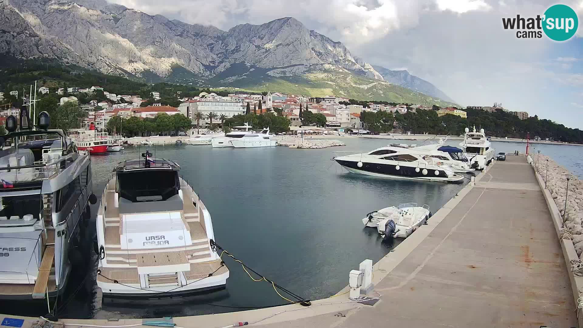Webcam Baška Voda – Marina – Stadt und Gebirge Biokovo