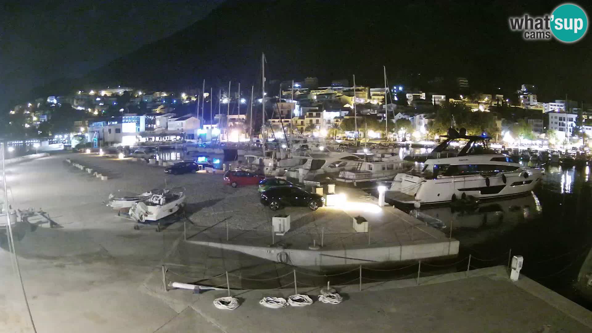 Webcam Live – Panorama di Baška Voda e delle montagne Biokovo