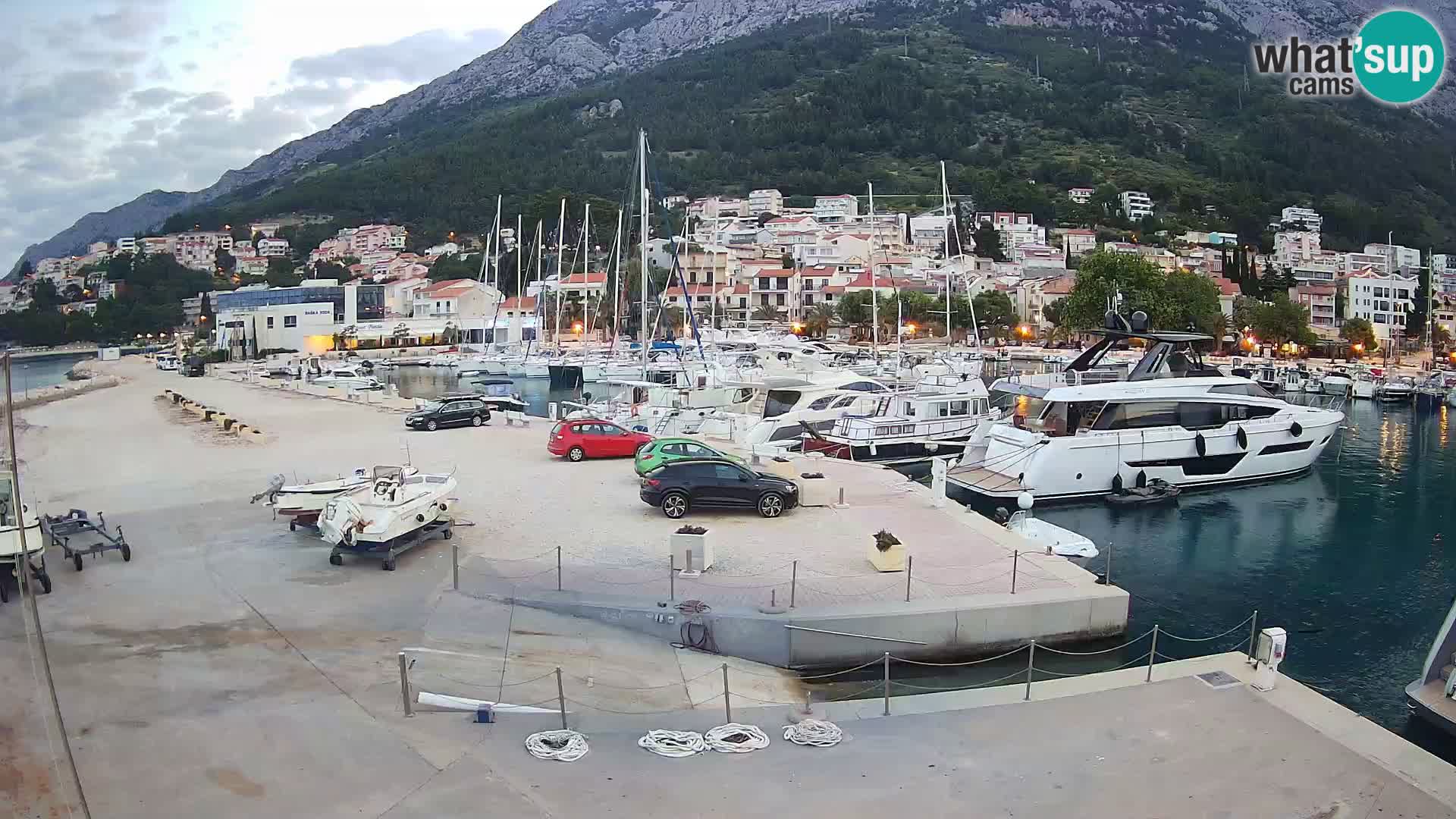 Webcam Live – Panorama di Baška Voda e delle montagne Biokovo