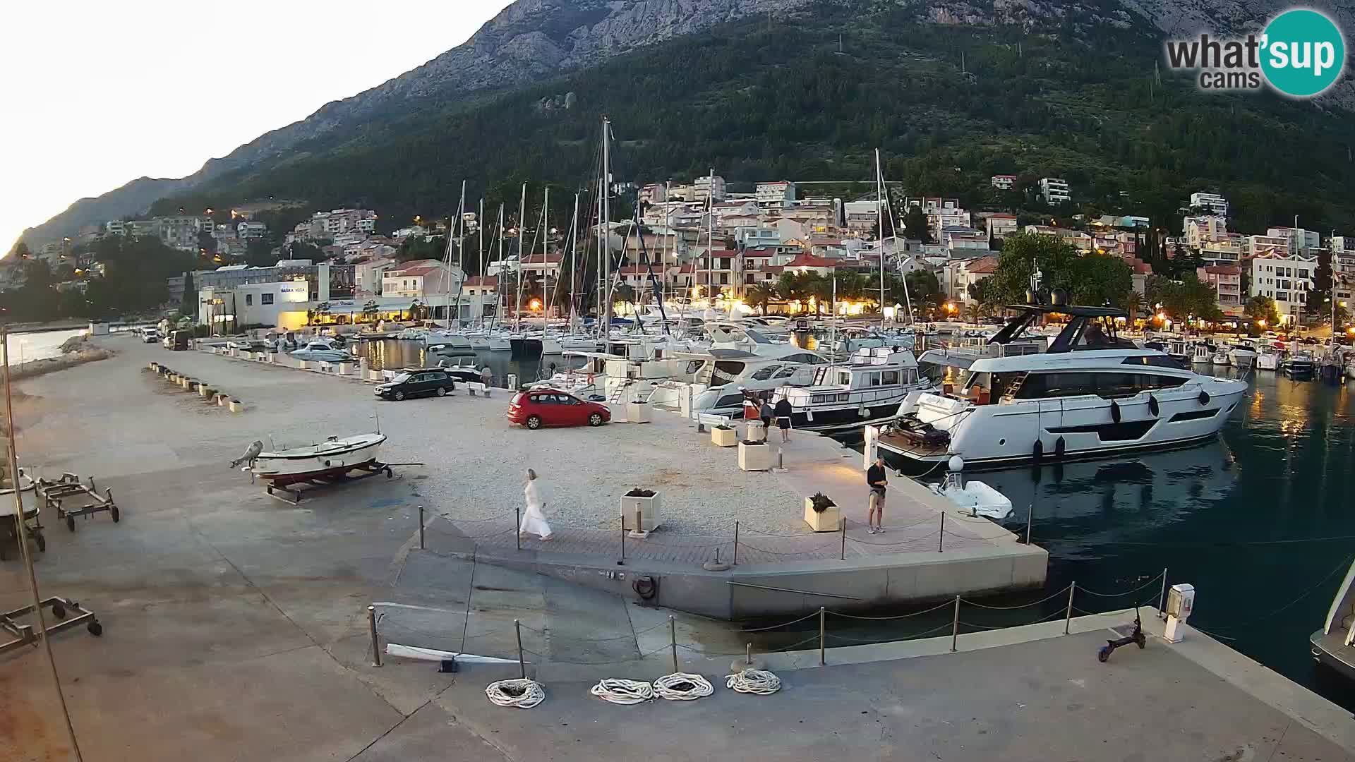 Webcam Baška Voda – Marina – Stadt und Gebirge Biokovo