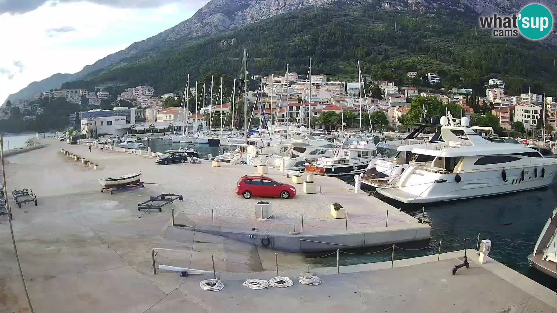Webcam Live – View of Baška Voda and Biokovo mountain