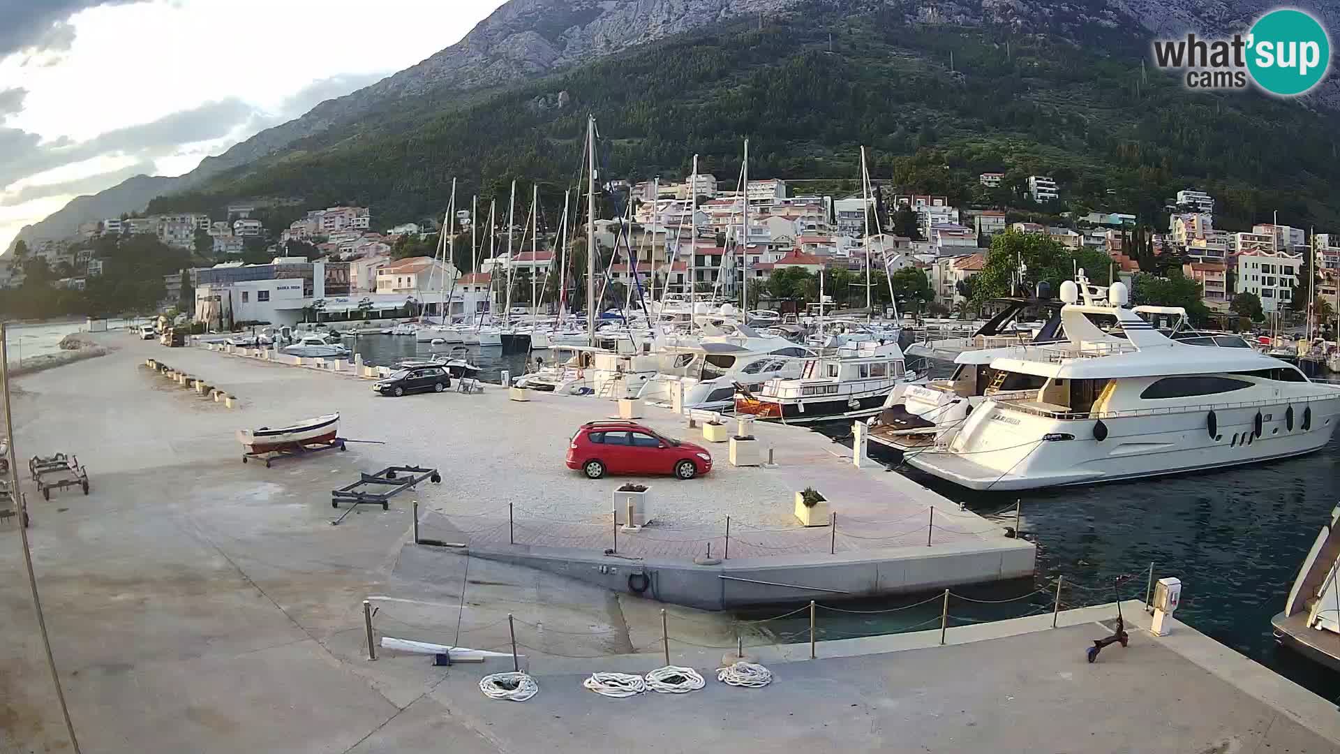 Webcam Live – Panorama di Baška Voda e delle montagne Biokovo