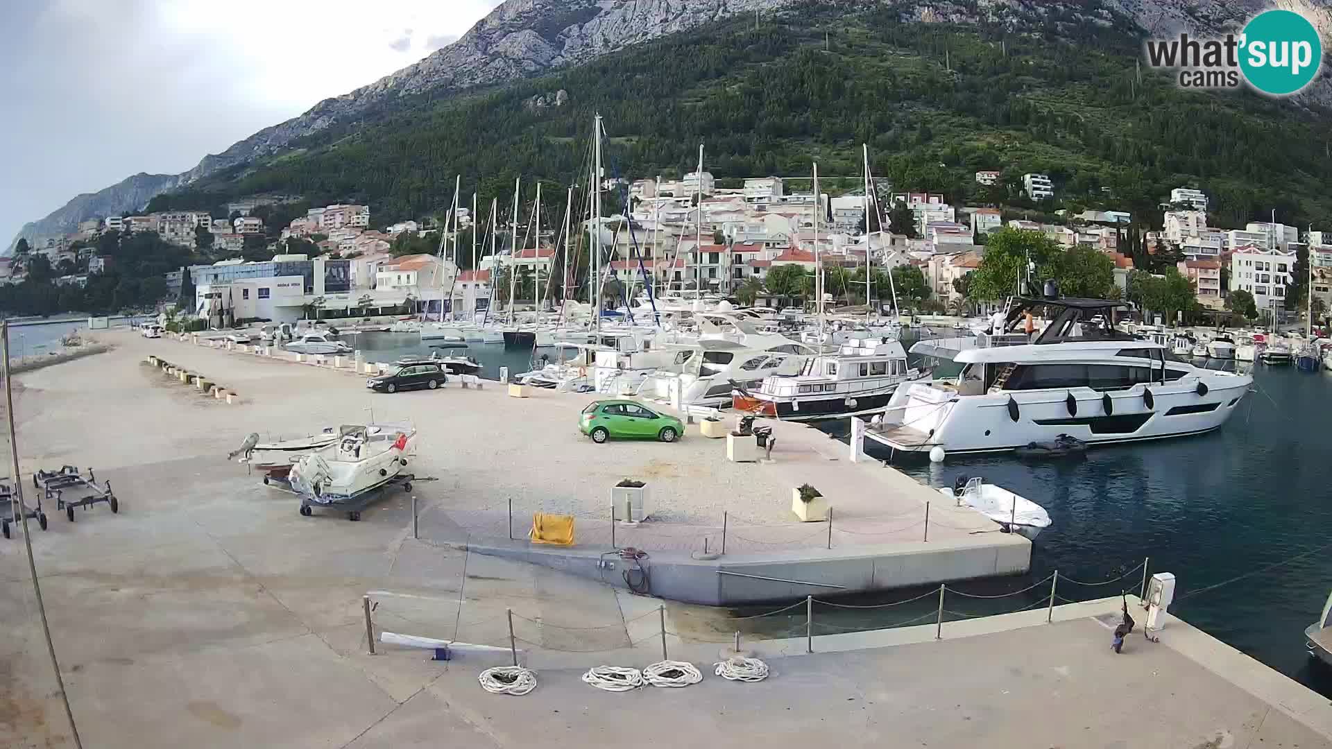 Webcam Live – Panorama di Baška Voda e delle montagne Biokovo