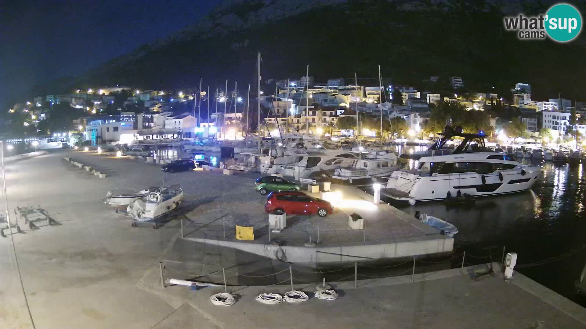 Webcam Live – View of Baška Voda and Biokovo mountain