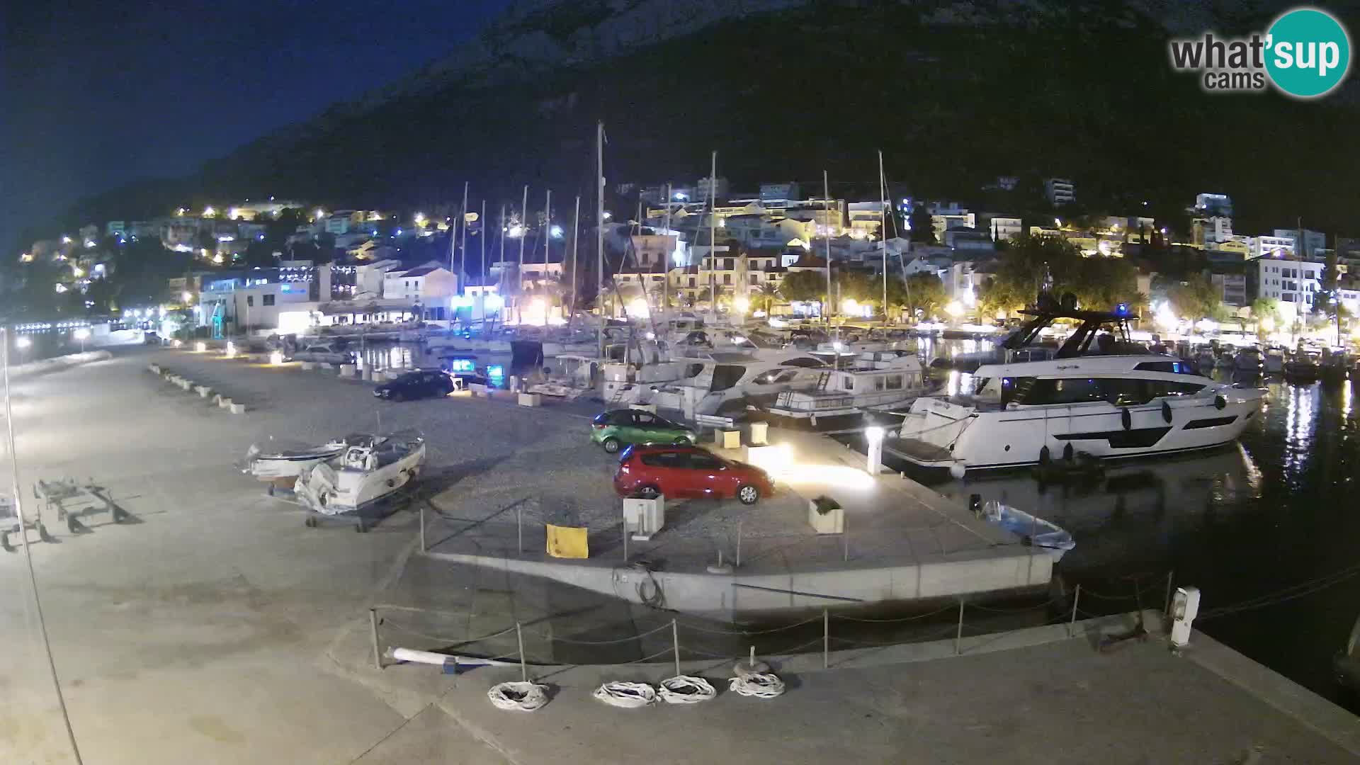 Webcam Live – Panorama di Baška Voda e delle montagne Biokovo