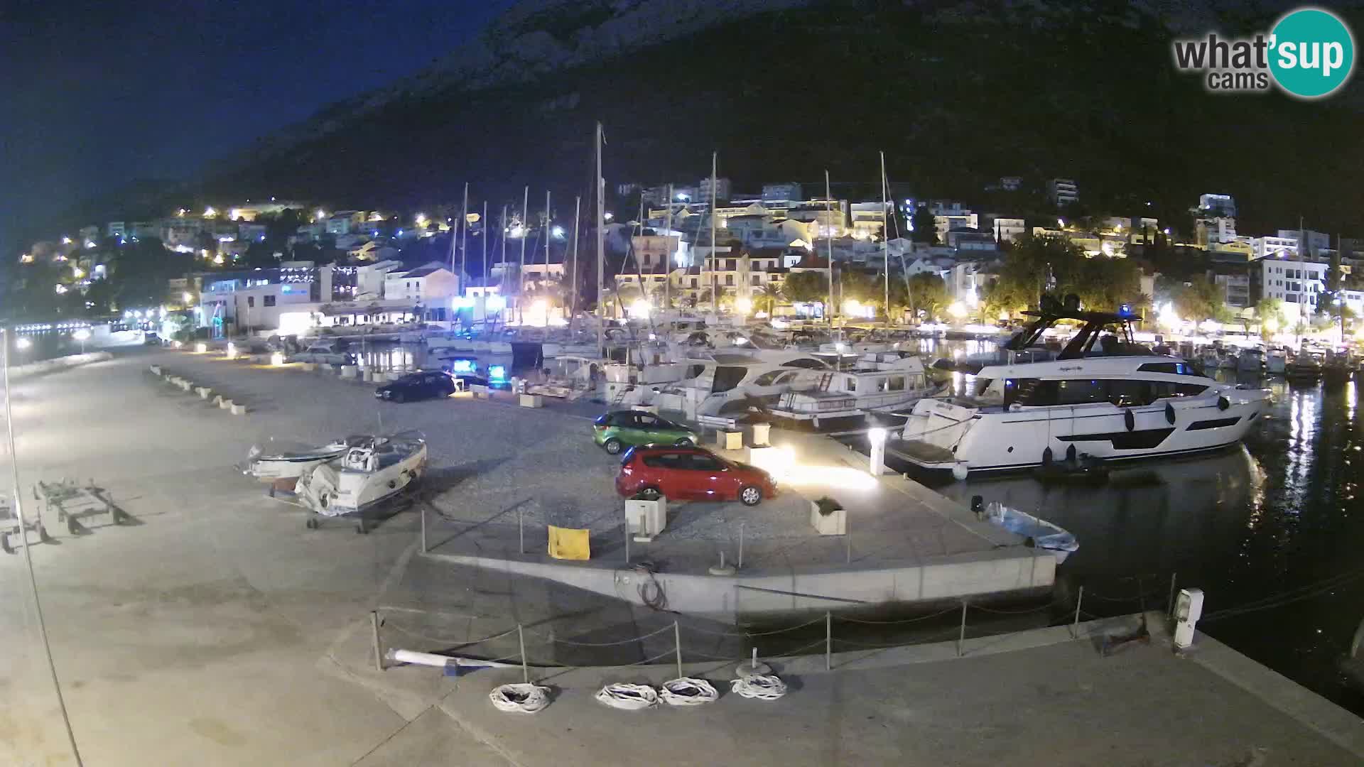 Webcam Live – Panorama di Baška Voda e delle montagne Biokovo