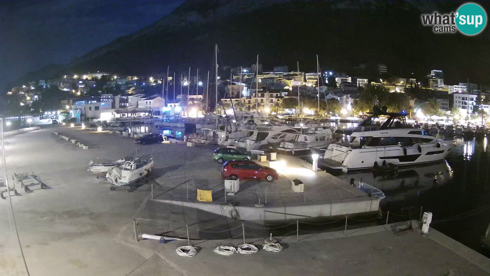 Webcam Baška Voda – Marina – Stadt und Gebirge Biokovo