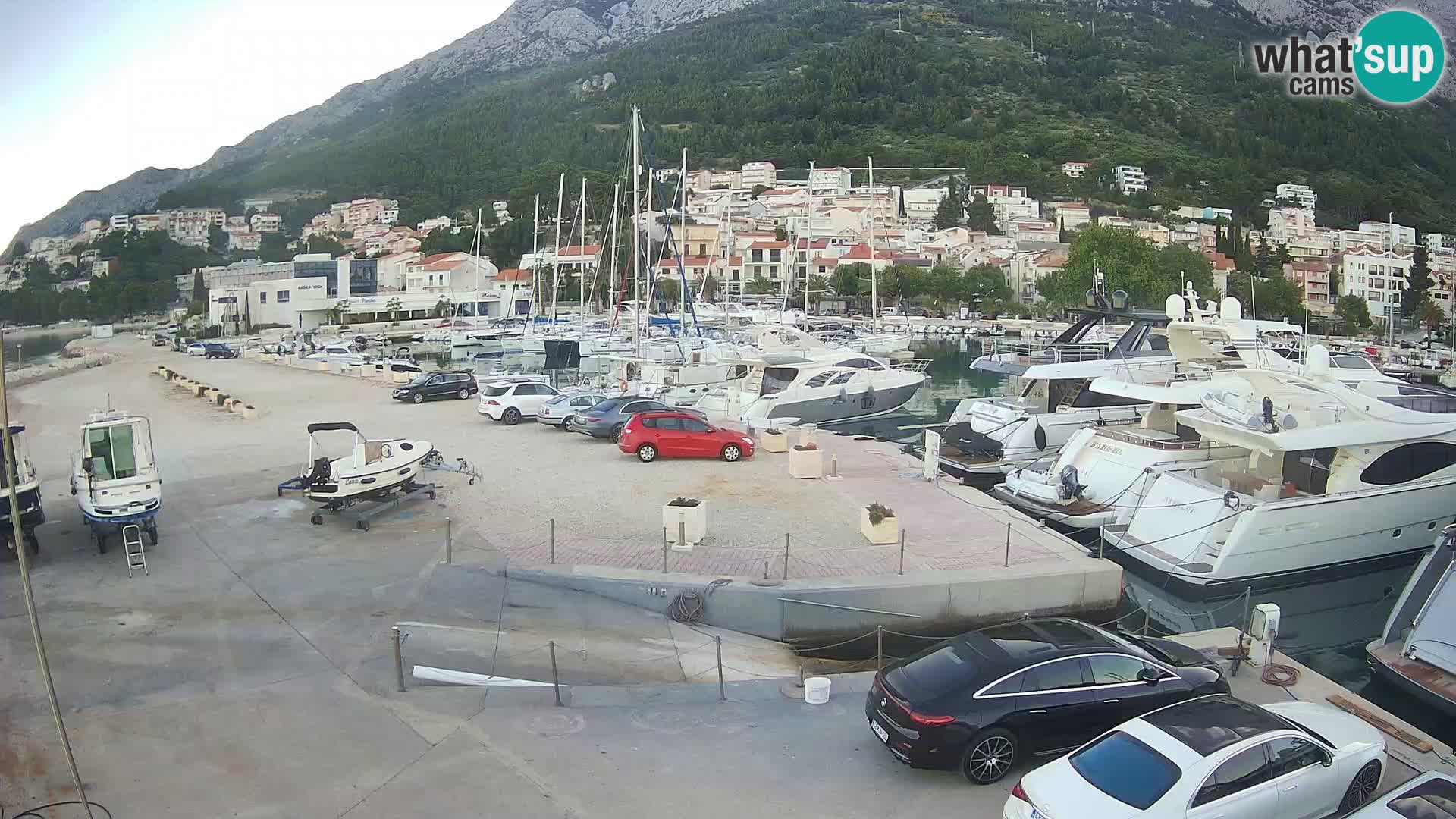 Webcam Live – View of Baška Voda and Biokovo mountain