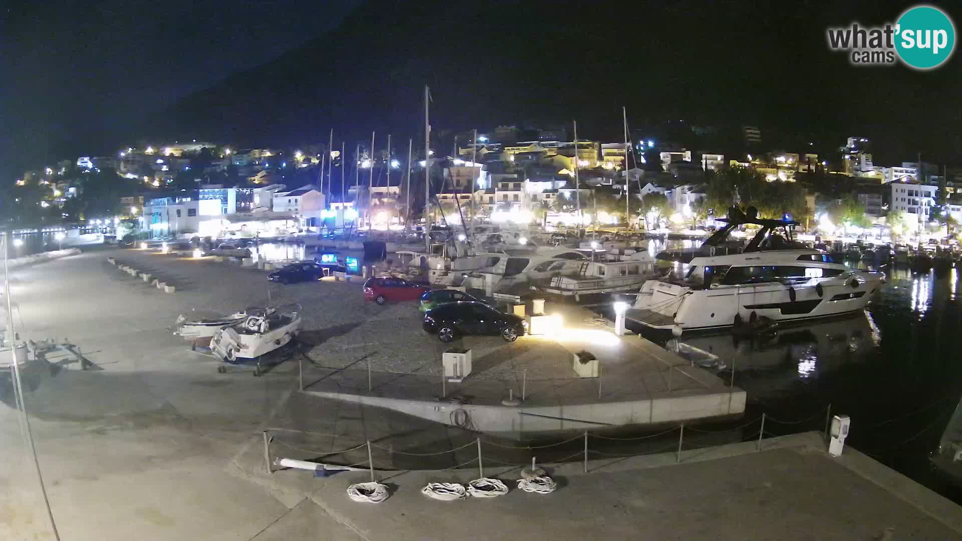 Webcam Live – View of Baška Voda and Biokovo mountain