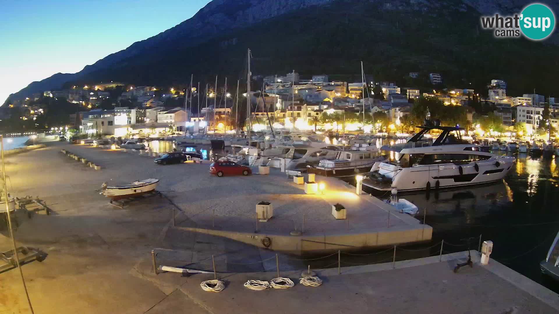 Webcam Live – View of Baška Voda and Biokovo mountain
